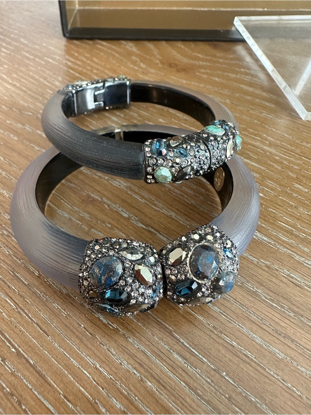 Set of 2 Alexis Bittar lucite bangles